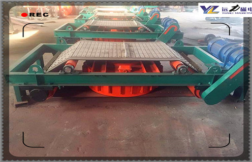 干式自卸式電磁除鐵器，湖北RCDD-5超強(qiáng)干式自卸式電磁除鐵器電流_湖北RCDD-5超強(qiáng)干式自卸式電磁除鐵器廠家配件_型號及工作視頻